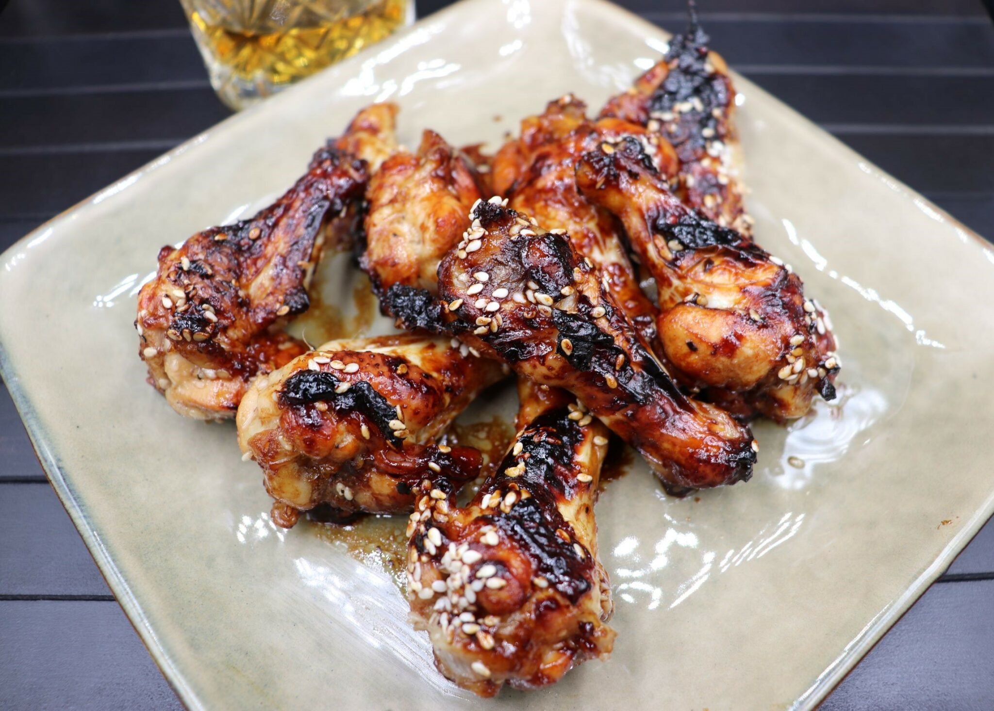 Chicken Wings in Jack Daniels Glaze It's Food o'Clock