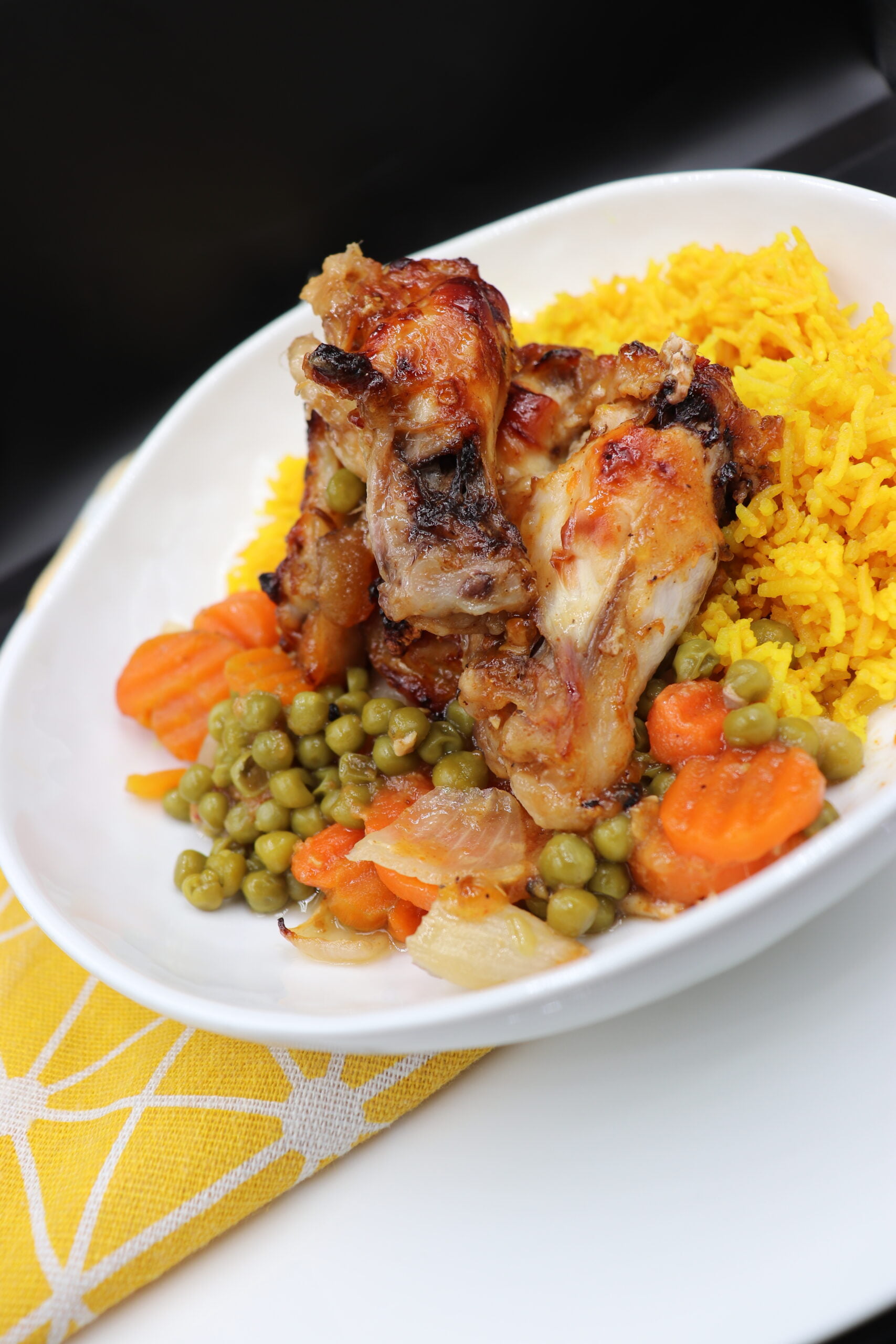 Mango Chutney Chicken Wings with Tumeric Rice It's Food o'Clock