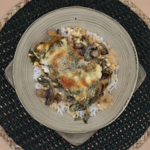 Creamy Chicken, Spinach & Mushroom Casserole - It's Food o'Clock