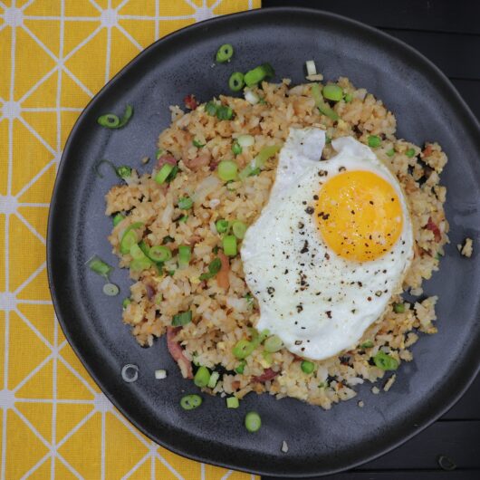 Spicy Bacon & Egg Fried Rice It's Food o'Clock